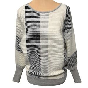 Liverpool Colorblock Dolman Sleeve Super Soft Striped Sweater Size Small Cozy